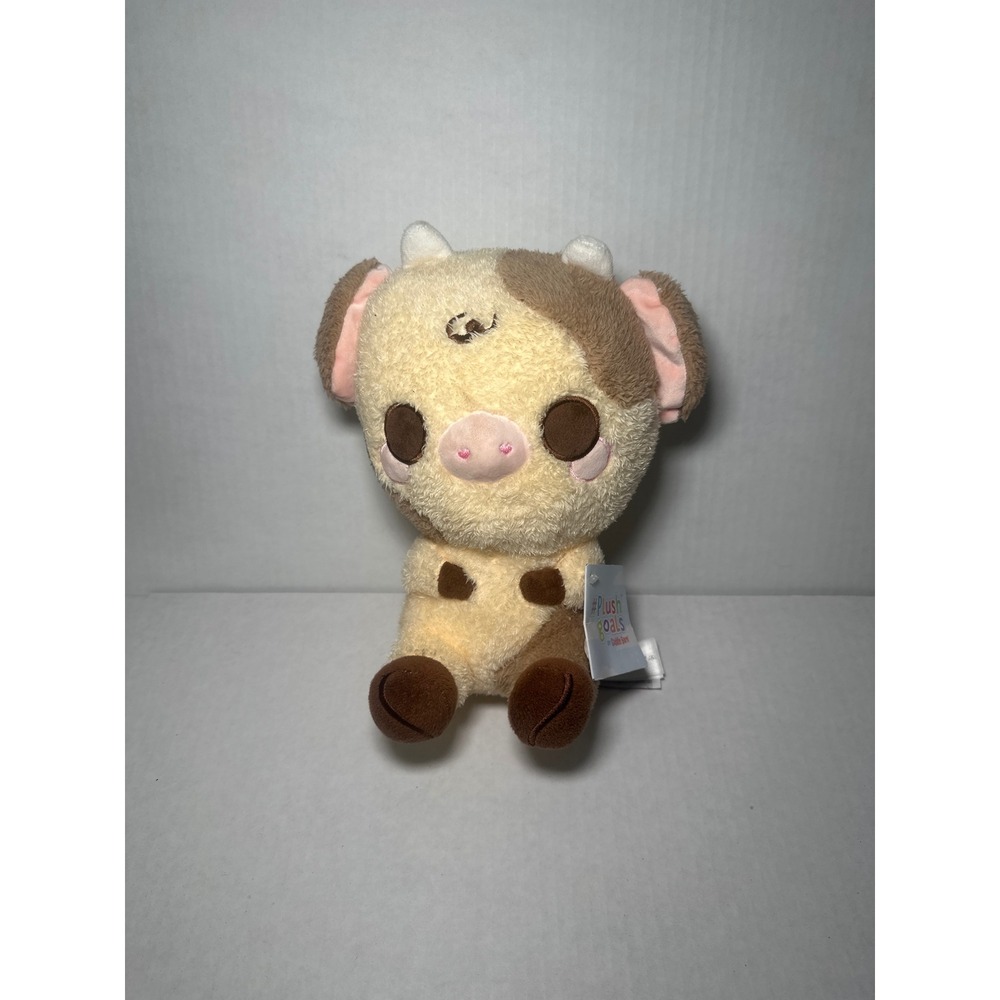 Plush Goals by GUND 10 inch Cow Stuffed Animal Brown Cream Spotted Plush Toy